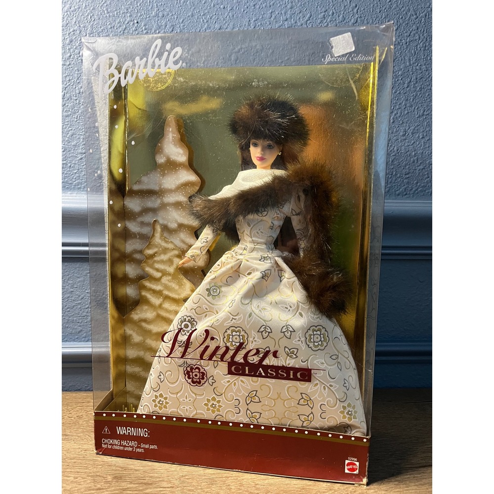 Barbie Winter Classic Doll Fur Trimmed Gown Elegant Collectible